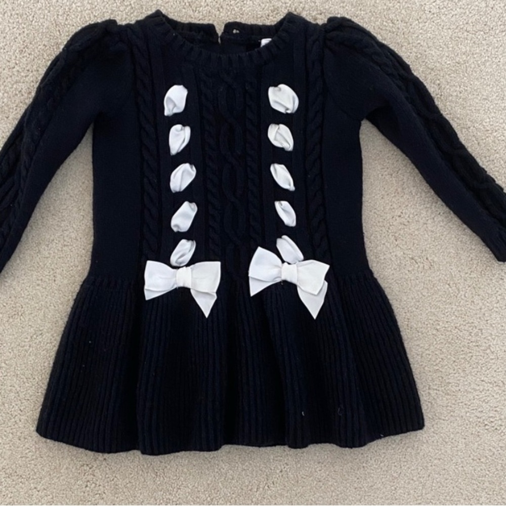Janie and Jack Bow Dropwaist Sweater Dress